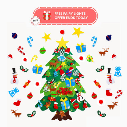 Everhearth Interactive Felt Christmas Tree Set on wall